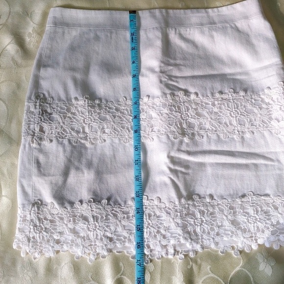 J. Crew White Skirt With Lace Size 4 - Picture 8 of 12